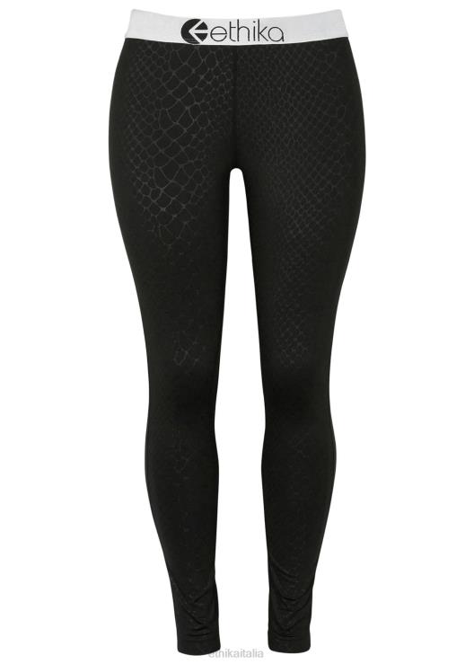leggings in rilievo pitone - nero donne Ethika 6P2X01439 vestiario