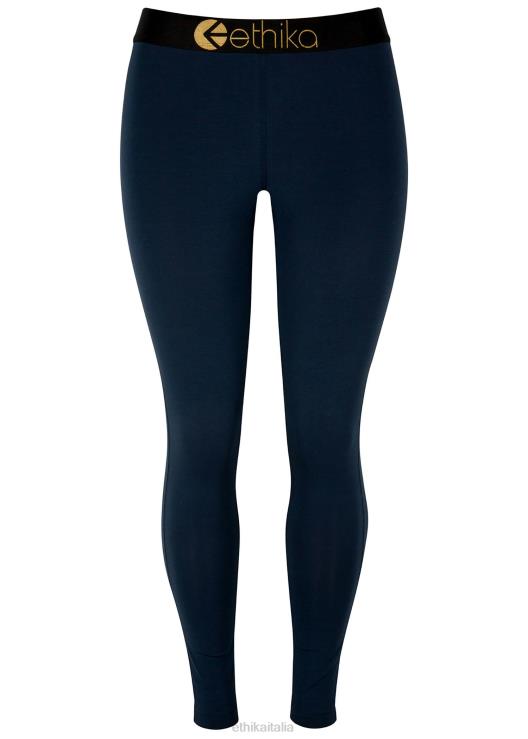 leggings modal - navy oro lurex donne Ethika 6P2X01447 vestiario