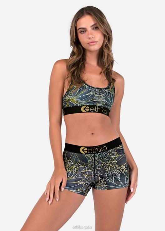 fiocco floreale in oro donne Ethika 6P2X0783 vestiario