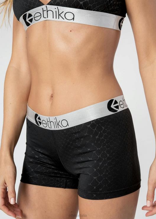 pitone goffrato in fiocco - nero donne Ethika 6P2X0948 vestiario