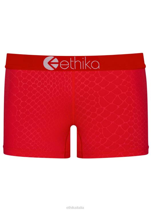 pitone goffrato in fiocco - rosso donne Ethika 6P2X0950 vestiario
