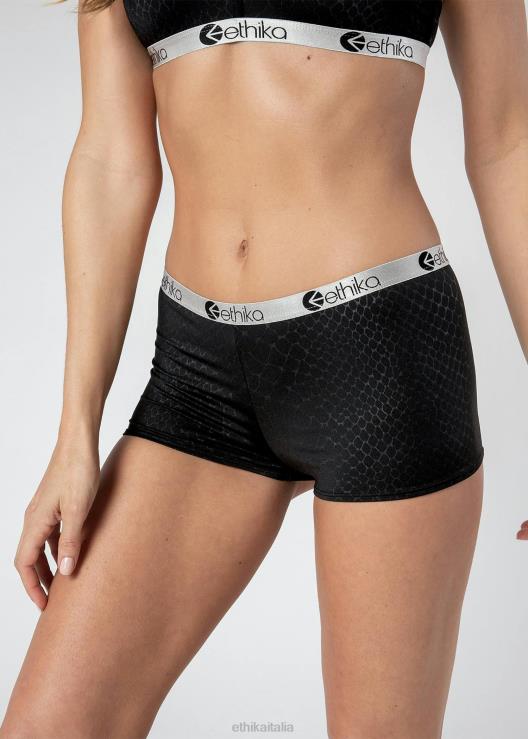 pitone goffrato shorty - nero donne Ethika 6P2X0947 vestiario
