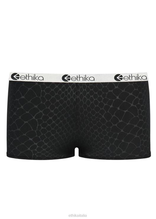 pitone goffrato shorty - nero donne Ethika 6P2X0947 vestiario