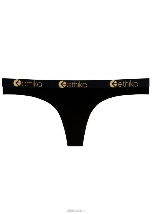perizoma in modal - nero oro lurex donne Ethika 6P2X0980 vestiario