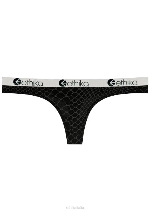 perizoma in pitone goffrato - nero donne Ethika 6P2X0946 vestiario