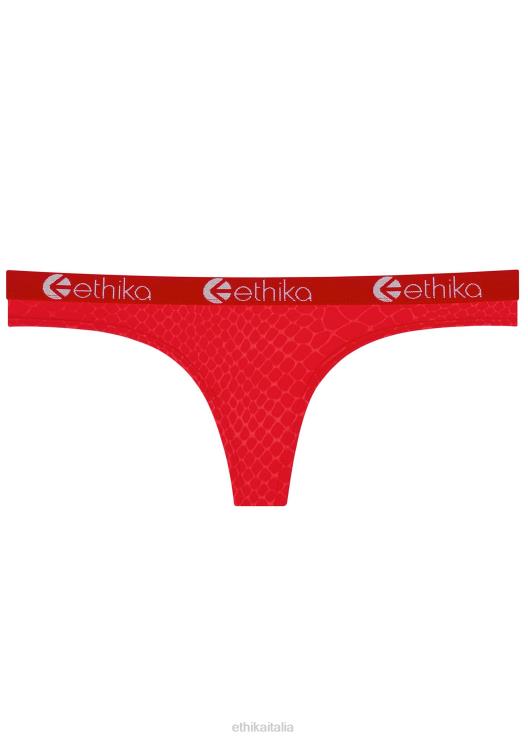 perizoma in pitone goffrato - rosso donne Ethika 6P2X0949 vestiario