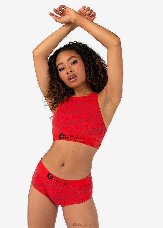 reggiseno a collo alto avvolgente in ciliegia donne Ethika 6P2X01187 vestiario