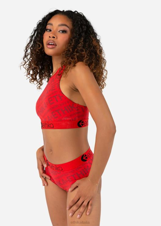 reggiseno a collo alto avvolgente in ciliegia donne Ethika 6P2X01187 vestiario