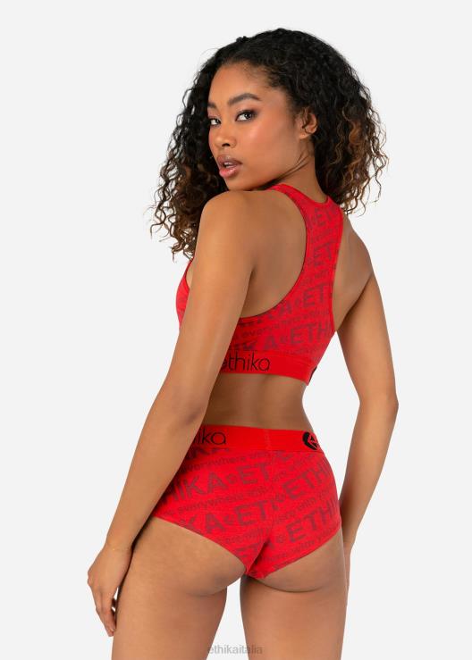 reggiseno a collo alto avvolgente in ciliegia donne Ethika 6P2X01187 vestiario