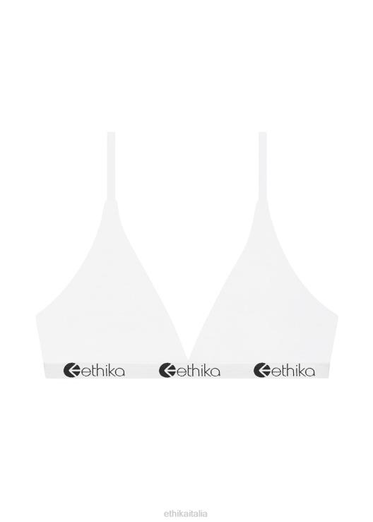 reggiseno a triangolo in modal - bianco tinta unita donne Ethika 6P2X01283 vestiario