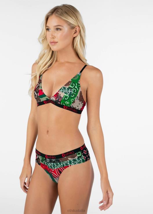 reggiseno a triangolo paisley camo donne Ethika 6P2X01351 vestiario