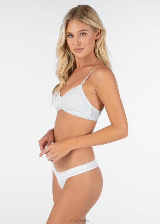 reggiseno bralette pima - bianco donne Ethika 6P2X01248 vestiario