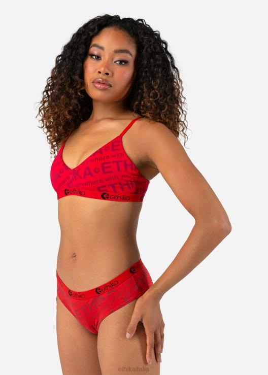 reggiseno con scollo a V avvolgente in ciliegia donne Ethika 6P2X01189 vestiario