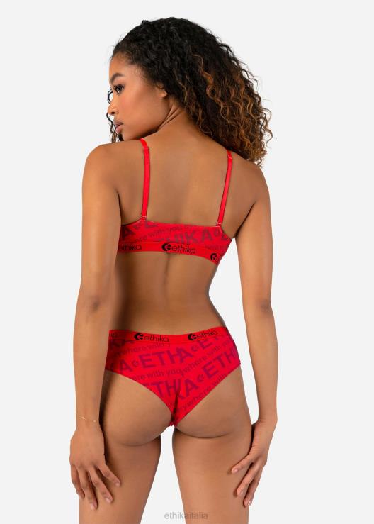 reggiseno con scollo a V avvolgente in ciliegia donne Ethika 6P2X01189 vestiario