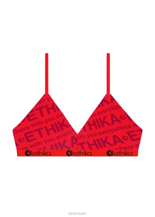 reggiseno con scollo a V avvolgente in ciliegia donne Ethika 6P2X01189 vestiario