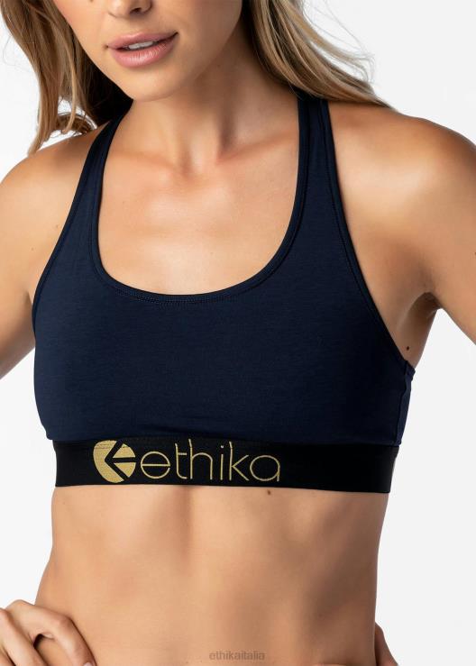 reggiseno sportivo in modal - navy oro lurex donne Ethika 6P2X01275 vestiario