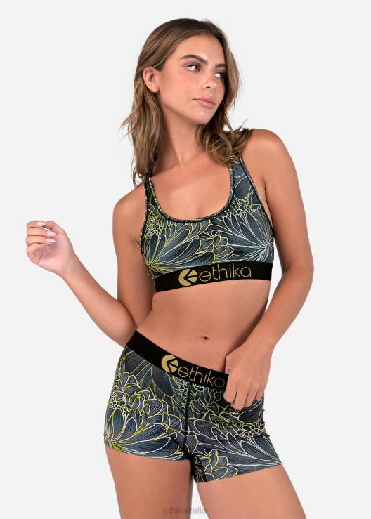 reggiseno sportivo oro floreale donne Ethika 6P2X01144 vestiario