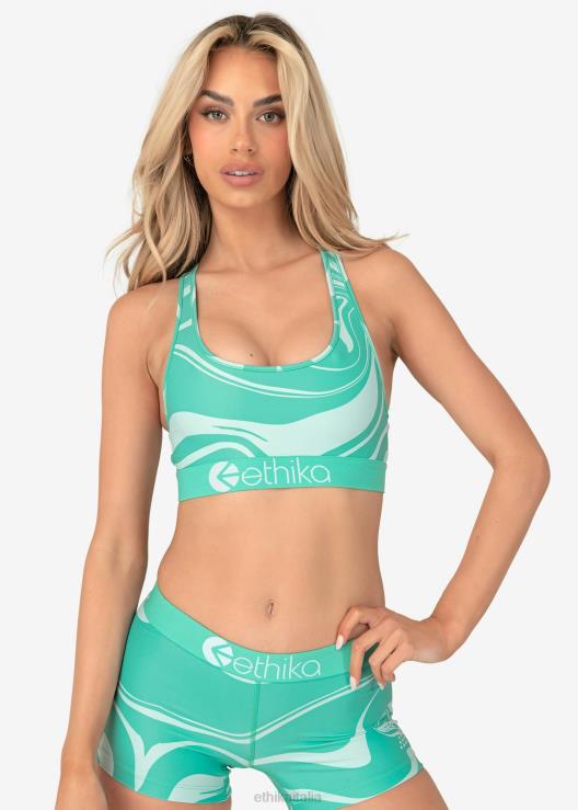 reggiseno sportivo performance subzero - ordito verde acqua donne Ethika 6P2X01327 vestiario