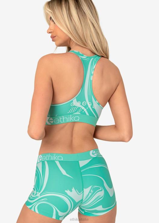 reggiseno sportivo performance subzero - ordito verde acqua donne Ethika 6P2X01327 vestiario