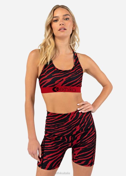 reggiseno sportivo powerflux - tigre cremisi donne Ethika 6P2X01310 vestiario