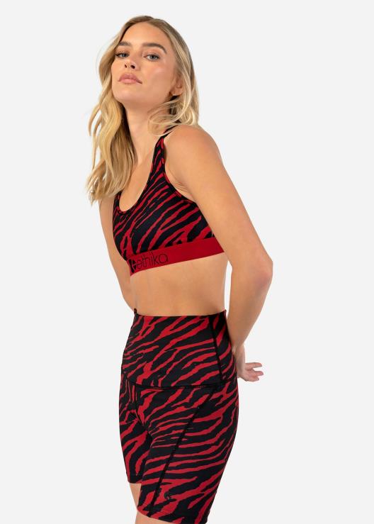 reggiseno sportivo powerflux - tigre cremisi donne Ethika 6P2X01310 vestiario