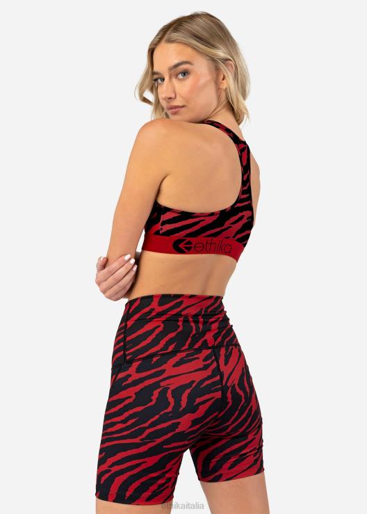 reggiseno sportivo powerflux - tigre cremisi donne Ethika 6P2X01310 vestiario
