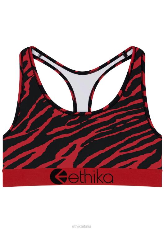 reggiseno sportivo powerflux - tigre cremisi donne Ethika 6P2X01310 vestiario