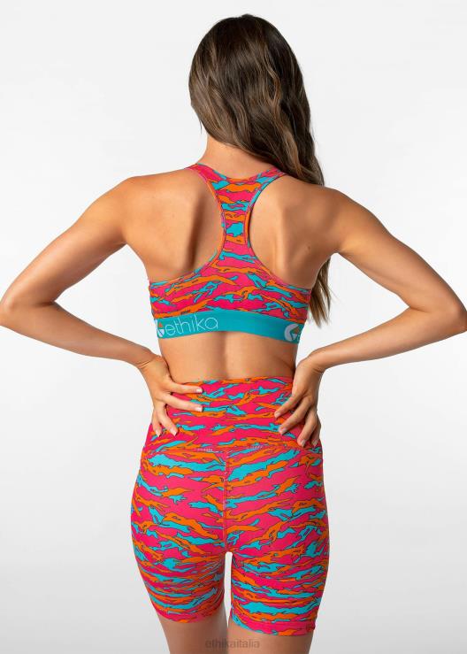 reggiseno sportivo powerflux - tigre pop donne Ethika 6P2X01314 vestiario