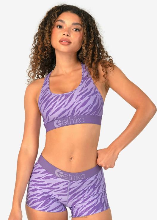 reggiseno sportivo subzero performance - zebrato viola donne Ethika 6P2X01324 vestiario