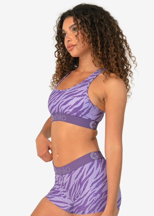 reggiseno sportivo subzero performance - zebrato viola donne Ethika 6P2X01324 vestiario