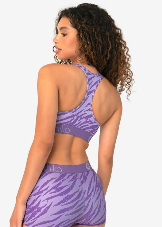 reggiseno sportivo subzero performance - zebrato viola donne Ethika 6P2X01324 vestiario