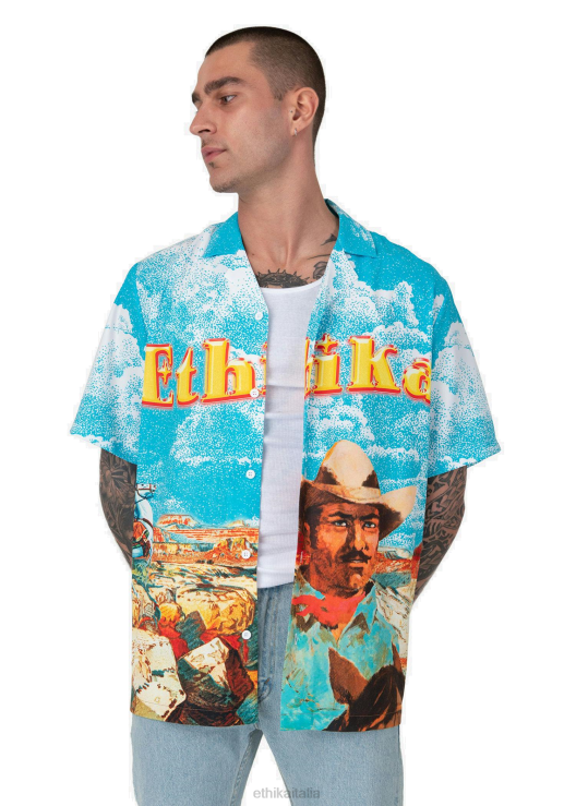 Ranch di base per camicia abbottonata - selvaggio west uomini Ethika 6P2X0589 vestiario