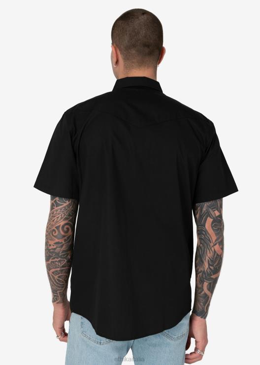 camicia abbottonata ranch di base - camicia western uomini Ethika 6P2X0590 vestiario