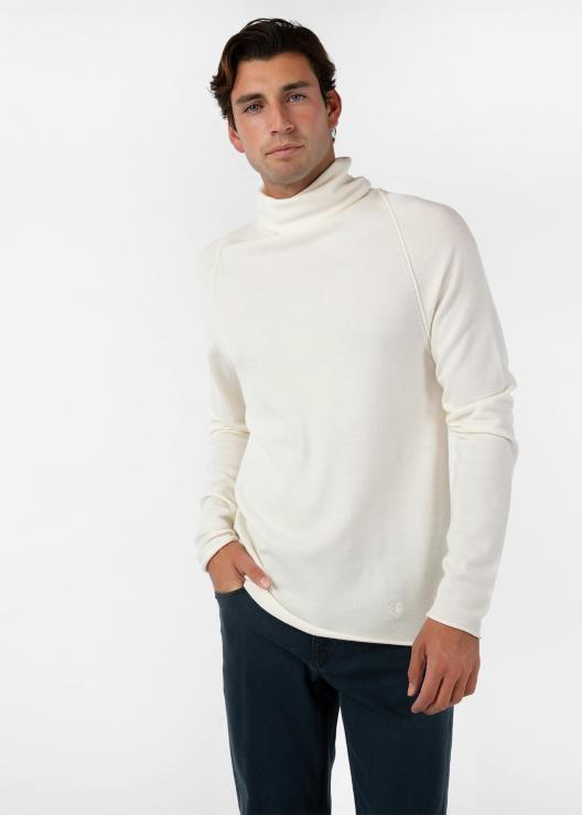 dolcevita con risvolto - bianco sporco uomini Ethika 6P2X0572 vestiario