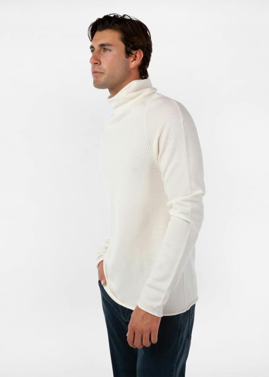 dolcevita con risvolto - bianco sporco uomini Ethika 6P2X0572 vestiario