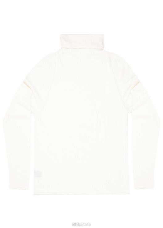 dolcevita con risvolto - bianco sporco uomini Ethika 6P2X0572 vestiario