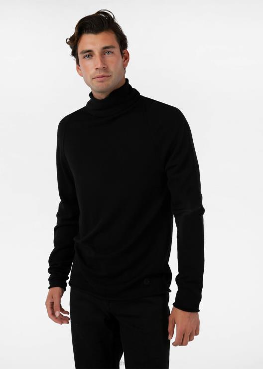 dolcevita con risvolto e dolcevita - nero uomini Ethika 6P2X0570 vestiario