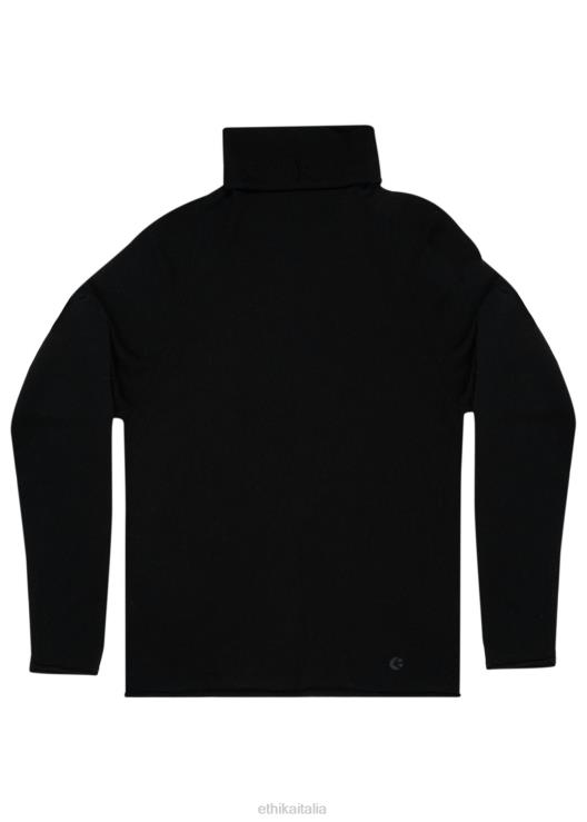 dolcevita con risvolto e dolcevita - nero uomini Ethika 6P2X0570 vestiario