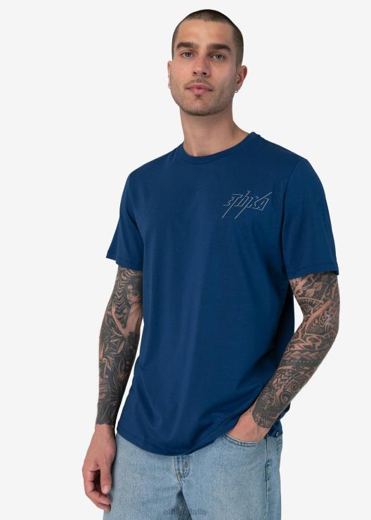 maglietta con grafica Bolt - blu scuro uomini Ethika 6P2X0537 vestiario
