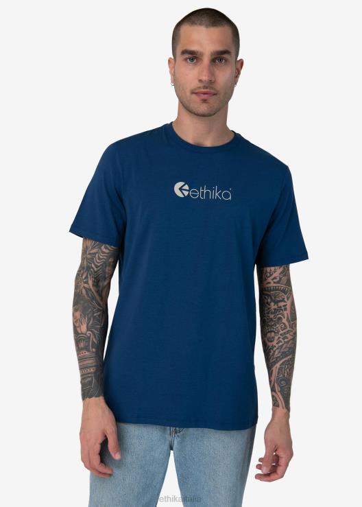 maglietta grafica con logo - blu scuro uomini Ethika 6P2X0538 vestiario