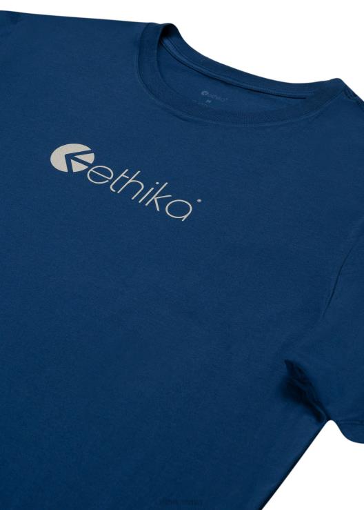 maglietta grafica con logo - blu scuro uomini Ethika 6P2X0538 vestiario