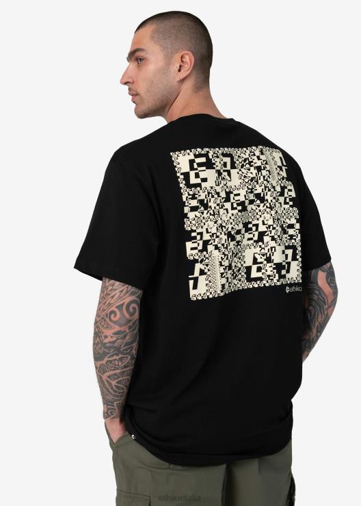 maglietta grafica maglietta glitch-e - nera uomini Ethika 6P2X0560 vestiario