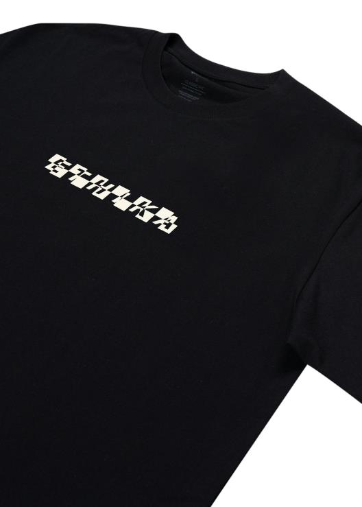maglietta grafica maglietta glitch-e - nera uomini Ethika 6P2X0560 vestiario