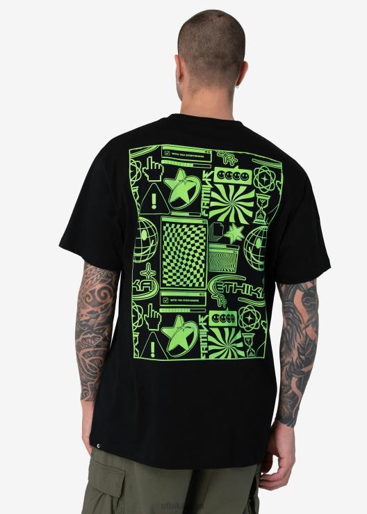 maglietta grafica maglietta offline - nera uomini Ethika 6P2X0562 vestiario