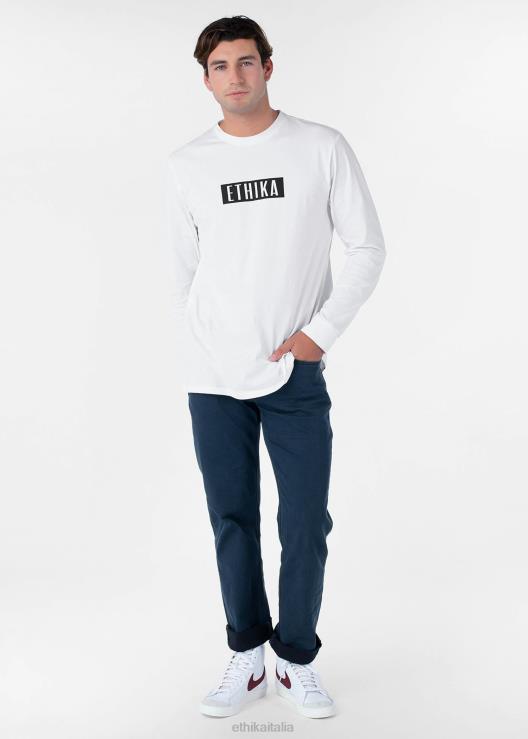 manica lunga - maglietta grafica bianco imperiale - bianco uomini Ethika 6P2X0582 vestiario