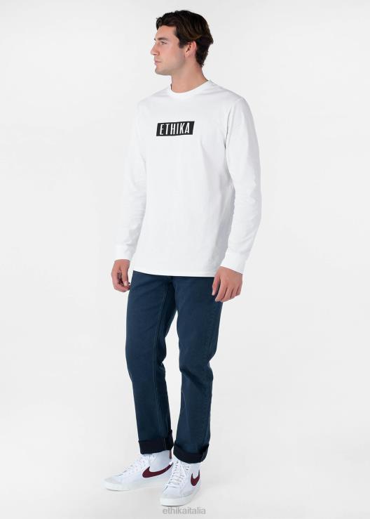manica lunga - maglietta grafica bianco imperiale - bianco uomini Ethika 6P2X0582 vestiario