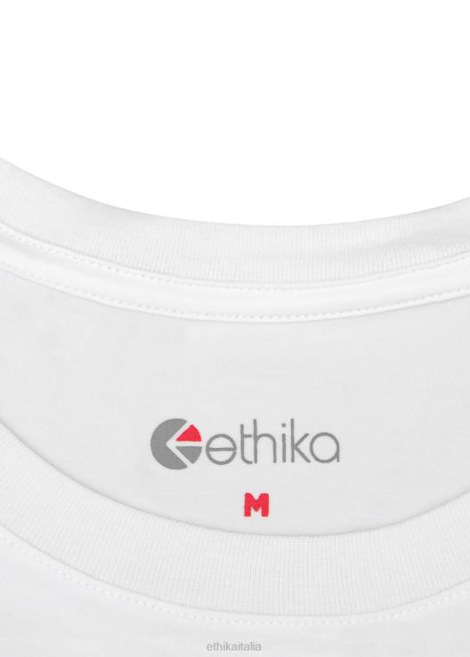 manica lunga - maglietta in modal slim fit - bianca uomini Ethika 6P2X0586 vestiario