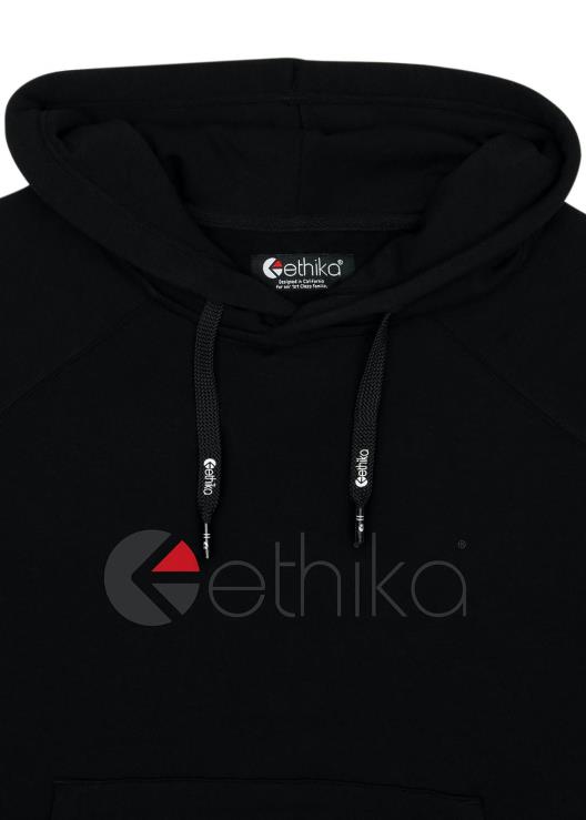 pullover con cappuccio nero - logo uomini Ethika 6P2X0601 vestiario