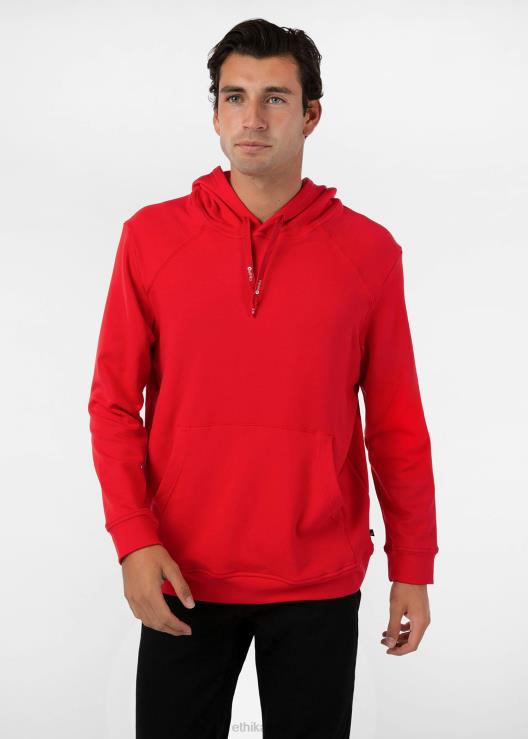 pullover con cappuccio premium - rosso uomini Ethika 6P2X0596 vestiario
