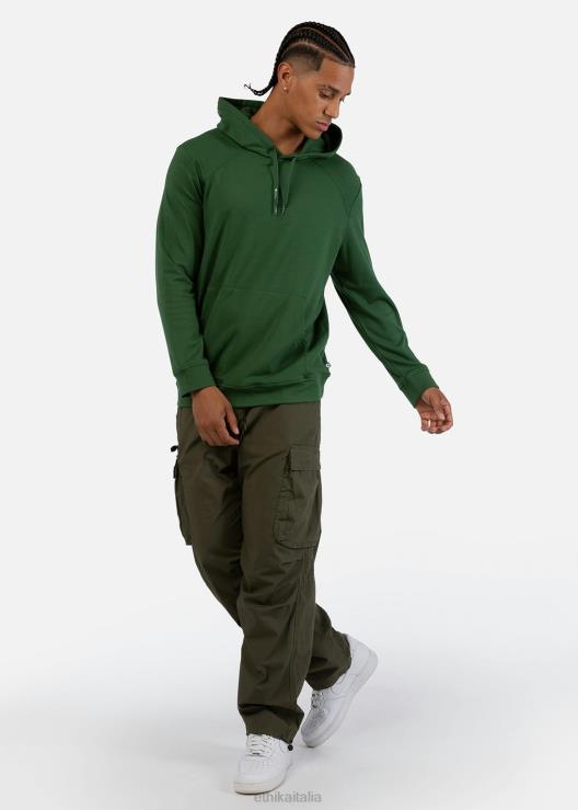pullover con cappuccio premium - verde foresta uomini Ethika 6P2X0593 vestiario